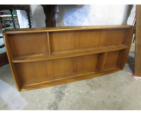 ERCOL FURNITURE, Ercol wall hanging shelf unit. Approximately 42" x 19.5"