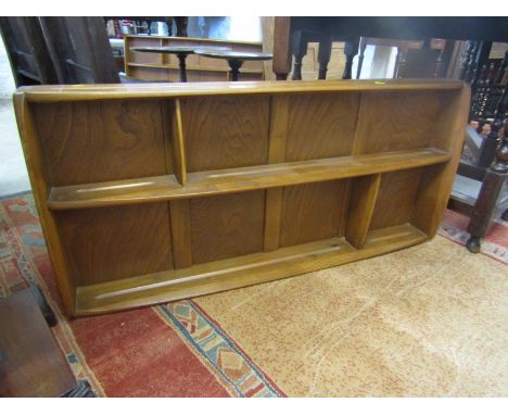 ERCOL FURNITURE, Ercol wall hanging shelf unit. Approximately 42" x 19.5"