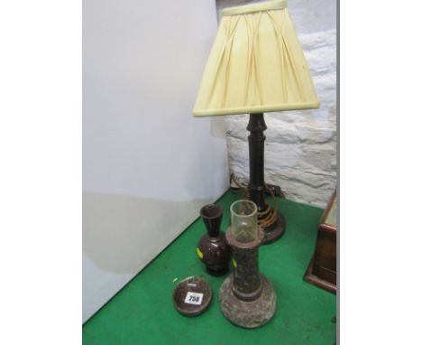 SERPENTINE, lighthouse design table light, also circular based table lamp and 2 other pieces 