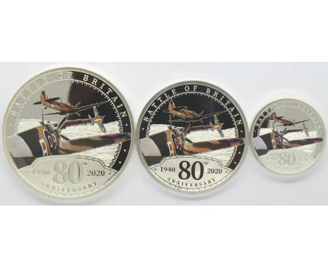 The 80th anniversary of Battle of Britain silver proof coin collection. P&amp;P Group 1 (£14+VAT for the first lot and £1+VAT