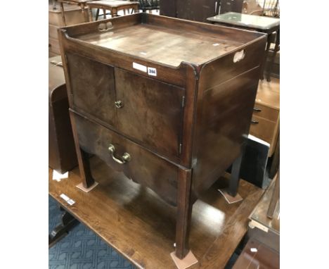 MAHOGANY WASH CABINET / COMMODE