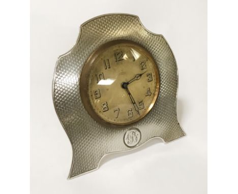 EARLY STERLING SILVER DESK CLOCK