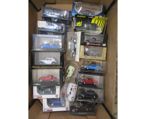 Die cast cars- 4 X Simca, 5 x Solido cars, 3 x Norev cars, 2 x Brumm amd 2 x Monda Motors