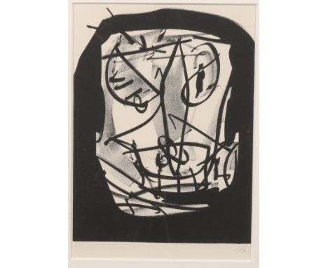 Antonio Saura (1930-1998) Retrato (1984) lithograph, signed lower right, 28/100, 22 x 17 cm. [1]