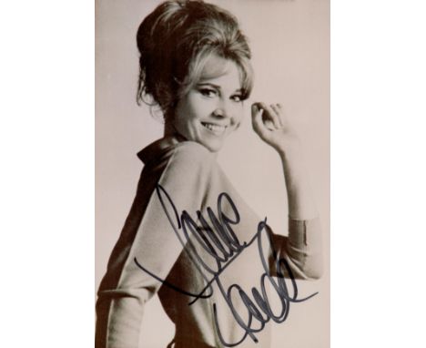 Jane Fonda signed 6x4 black and white vintage photo. Jane Seymour Fonda (born December 21, 1937) is an American actress, acti