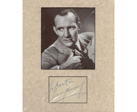 Trevor Howard 12x10 mounted signature display includes signed album page and a vintage black and white photo. Trevor Wallace 