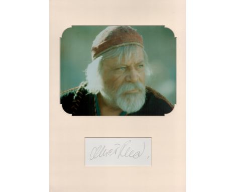 Oliver Reed 16x12 overall mounted signature piece includes signed album page and a colour photo. Robert Oliver Reed (13 Febru