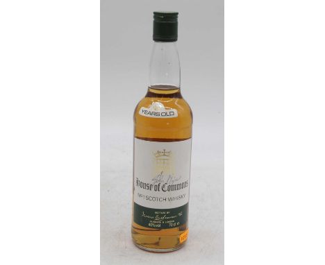 House of Commons 12 year old No. 1 Scotch Whisky signed by John Major, 70cl, 40%, one bottle