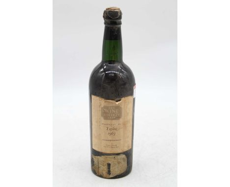 Taylor's vintage port, 1963, imported by The Wine Society, one bottle