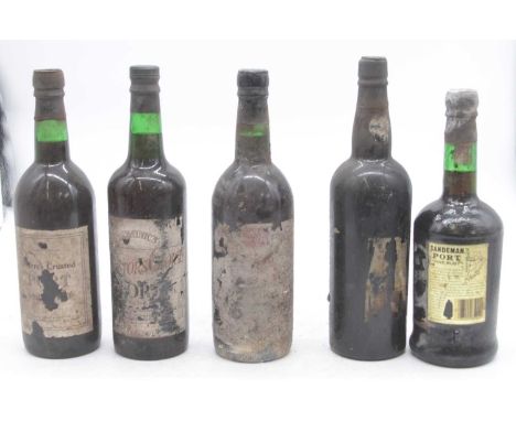 The Wine Society's LBV Port 1974, one bottle, The Wine Society Cockburns Crusted Port, two bottles (labels badly distressed),