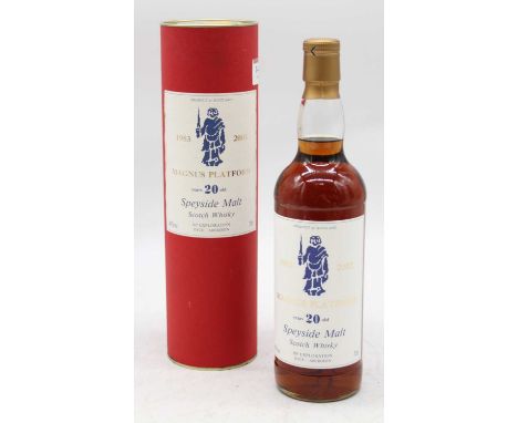 Magnus Platform 20 year old Speyside malt Scotch whisky, made for the BP Exploration Duice, Aberdeen, 70cl, 40%, one bottle i