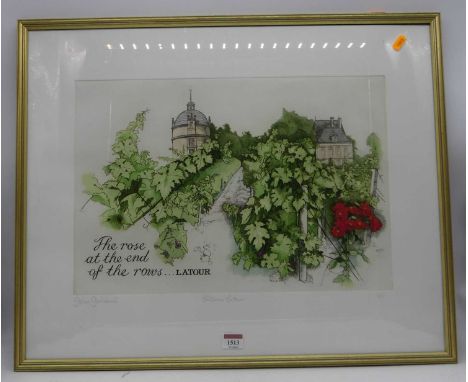 John Furnival - Château Latour, lithograph, signed and titled in pencil to the margin, 33 x 48cm