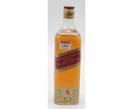 Johnnie Walker Red Label Old Scotch whisky, 26⅔fl.ozs, 70° proof, one bottle