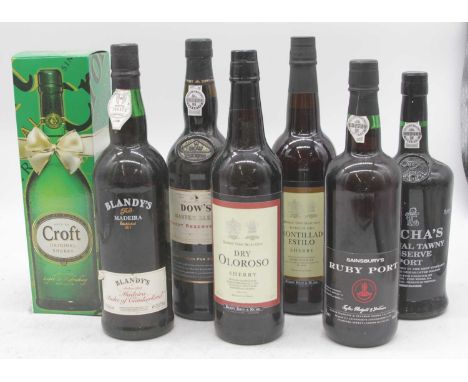 Warre's Heritage Ruby Port, one bottle, Rocha's Special Tawny Reserve Port one bottle, Sainsbury's Ruby Port one bottle, Dow'