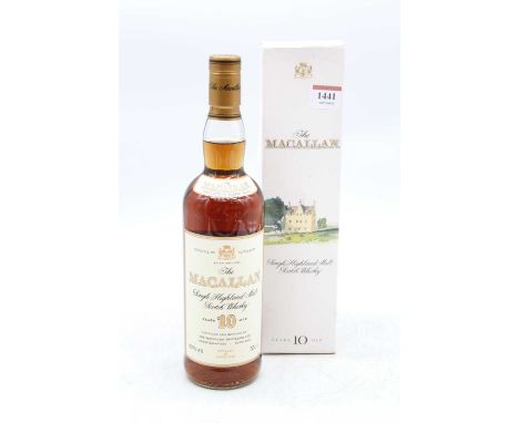 The Macallan 10 year old single Highland malt Scotch whisky, 70cl, 40%, one bottle in carton