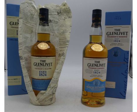The Glenlivet Founder's Reserve single malt Scotch whisky, 70cl, 40%, two bottles in cartons