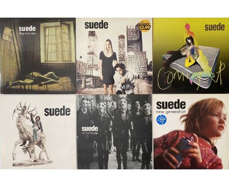 SUEDE - LP/12" COLLECTION (ORIGINAL UK COPIES). Expert collection of 2 x LPs plus 4 x 12" from Suede. All are original UK cop