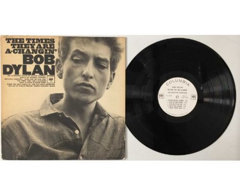 BOB DYLAN - THE TIMES THEY ARE A-CHANGIN' LP (ORIGINAL US PROMO COPY - COLUMBIA CL 2105). A scarce, original US mono promo LP