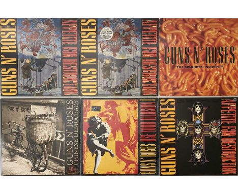 GUNS N ROSES - LP PACK (INC RARITIES). A superb pack of 6 LPs by Guns N Roses. Titles include The Spaghetti Incident? (GEF246