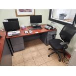 Double Pedestal Desk w/ Swivel Arm Chair