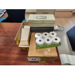 Lot of Thermal Rolls, Cash Boxes, Labels