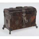 Wonderful silver and tortoiseshell chest. Mexico. 17th - 18th century.