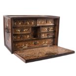 Walnut wood ches with inlaid bone and iron fittings.  Aragonese workshop. 16th century.