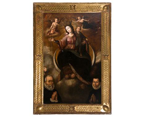 Baltasar de Figueroa the Elder (Seville, circa 1550 - Bogota, Colombia, early 17th century)‘Our Lady of the Rosary with Phili