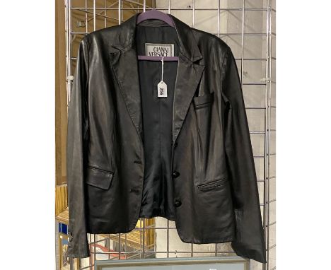 VERSACE LEATHER JACKET - SIZE 8