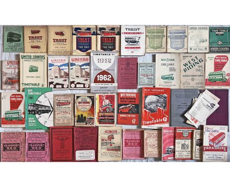 Large quantity (40) of 1920s onwards bus TIMETABLE etc BOOKLETS (+ a handful of leaflets) from operators T-Y. A good proporti