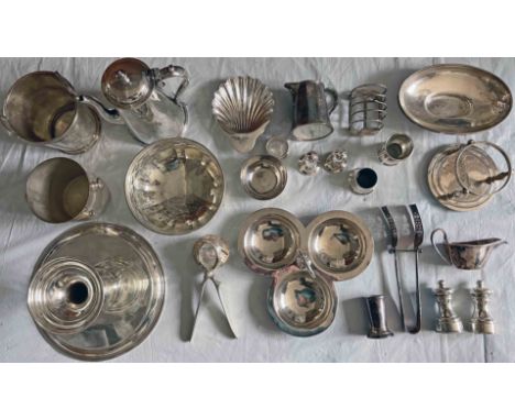 Large quantity (23 items) of Great Western Railway/GWR Hotels silverplate TABLEWARE. Considerable variety including coffee po