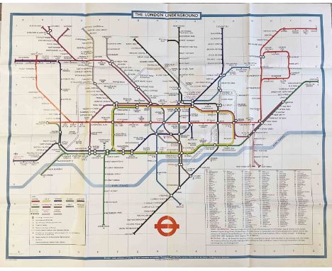 1979 London Underground quad-royal POSTER MAP designed by Paul Garbutt with date-code 3/79. Shows the first stage of the Jubi