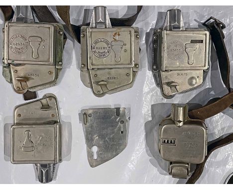 Selection (5 + 1) of PUNCH TICKET MACHINES plus a spare BACKPLATE comprising four Bell Punch, three with London Transport bac