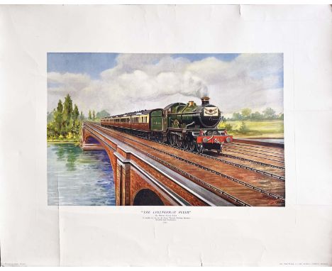 1934 Great Western Railway PUBLICITY PRINT "The Cheltenham Flyer - The World's fastest train - in service on the GWR between 