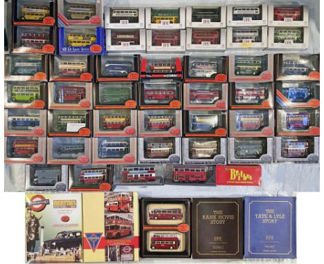 Large quantity (47 + 5) of 1/76-scale MODEL BUSES and BOX SETS, mostly EFE plus a couple of OOC & Britbus, almost all are Lon