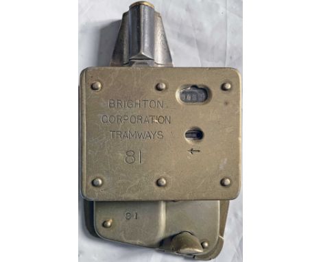 Brighton Corporation Tramways TICKET PUNCH MACHINE with serial no 81 and thought to date from the opening of the system in 19