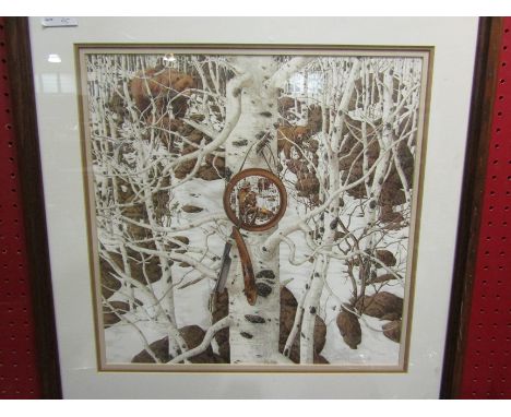 Bev Doolittle Limited Edition print 16720/20000 'Three More for Breakfast', framed and glazed, 37cm x 37cm