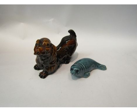 A Poole Pottery seal and Sylvac dog