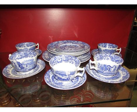 A part tea and dinner service in Spode Italian pattern