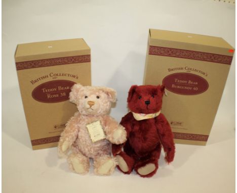 BOXED STEIFF TEDDY BEARS including a Steiff Teddy Bear Rose 38, No 526 of 3000 and with it's box and certificate (38cms high)