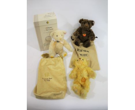 STEIFF TEDDY BEARS including Teddybar Alpenmohn, No 176 of 2000 made and with it's box and certificate. Also with Lu Teddy Be