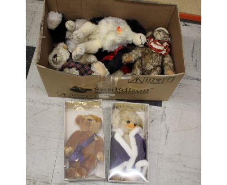 MODERN STEIFF &amp; MERRYTHOUGHT TEDDY BEARS including 2 boxed Merrythought Teddy Bears (Golden Jubilee Bear and Cheeky Princ