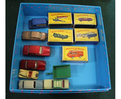 MATCHBOX SERIES BOXED MODELS including MB 41 Jaguar D Type No 41 (boxed), MB 57 Land Rover Fire Truck (boxed), MB 33 Ford Zep
