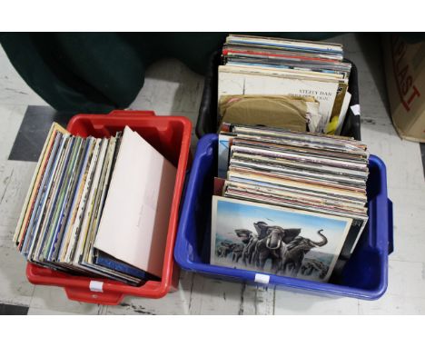 VARIOUS RECORDS 3 boxes of records including Steely Dan (Pretzel Logic), Dan Fogelberg (Phoenix), The Style Council (Cafe Ble