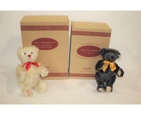 BOXED STEIFF TEDDY BEARS - FRANCE including Ours Tricolore 40, No 508 of 1500 produced and with it's box and certificate (40c