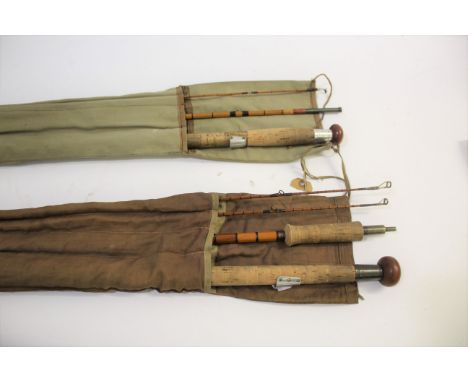 HARDY &amp; OTHER FISHING RODS including a Hardy split cane 3 piece rod, 12ft and sold through the Army &amp; Navy Stores. Al