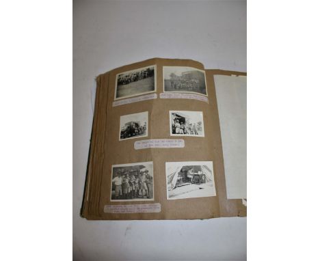 WW2 AFRICAN PHOTOGRAPH ALBUM &amp; DIARY a fascinating album relating to Mr R A Field, who as a member of the Y.M.C.A visited