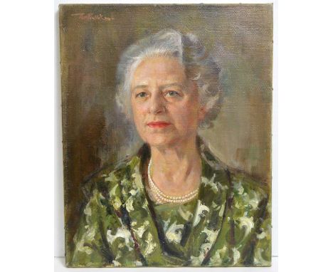 Thomas William Pattison (1894-1983)Portrait of a Lady,signed,oil,51 x 40cms.
