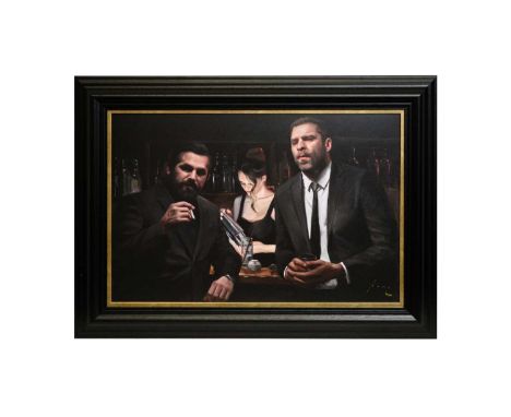 Vincent Kamp(Contemporary British)"Tension Building",signed,limited-edition canvas print on board, 57/150,49 x 75cms (image),