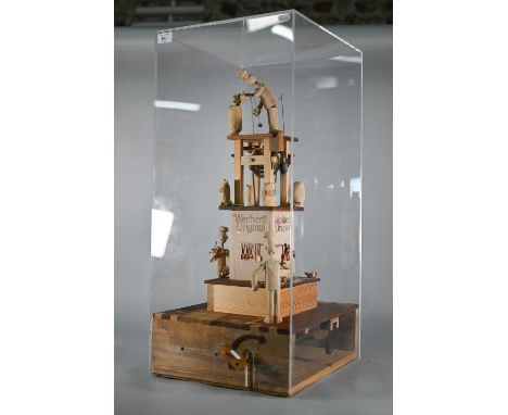 Carlos Zapata (b. 1963 Columbia), a 'Werther's Originals' kinetic automaton, depicting chefs making sweets, operated by crank